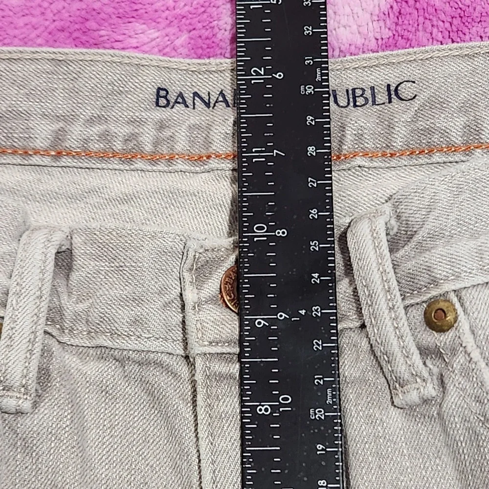 Banana Republic Jeans Men's 32x30‎ Mid Rise Straight Leg Beige Denim 100% Cotton